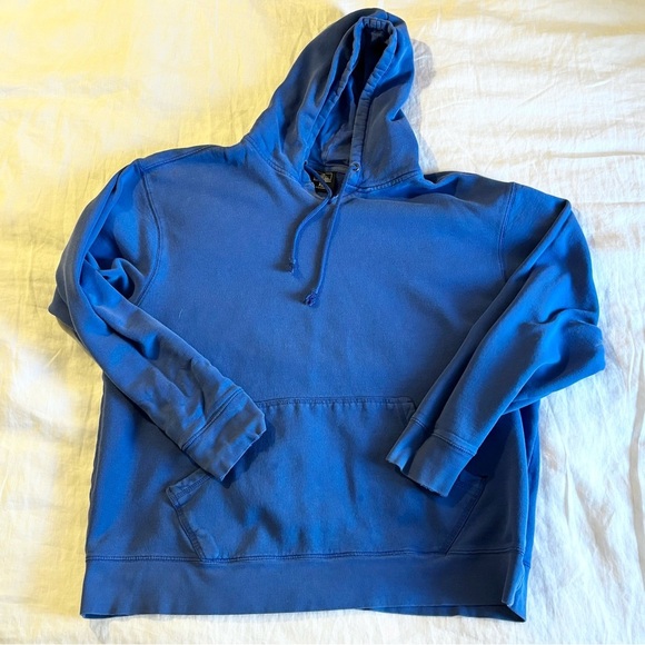 Blue Distressed Sweatshirt, XL - Picture 1 of 6